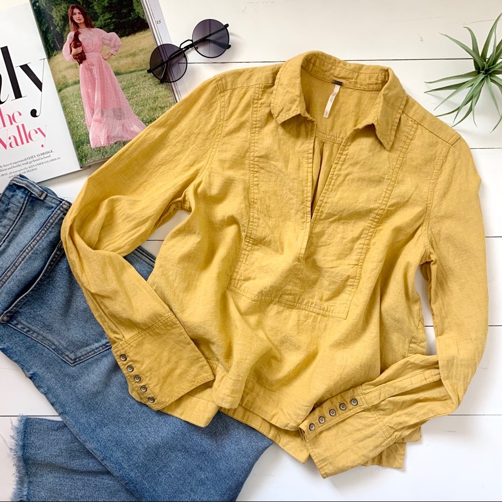 Free People yellow top